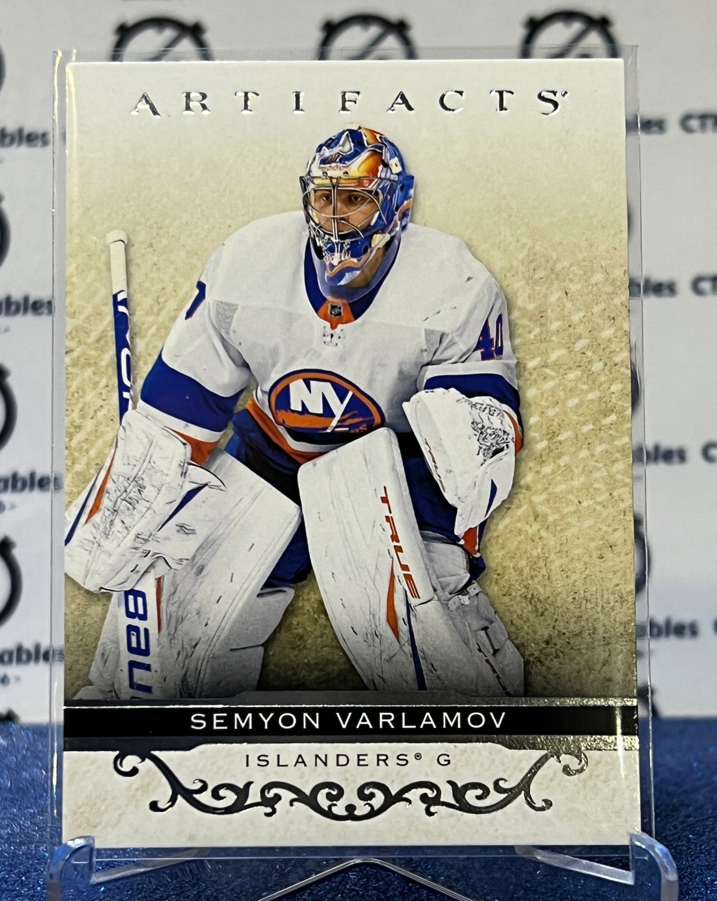 2021-22 UPPER DECK ARTIFACTS SEMYON VARLAMOV # 13 SILVER  NEW YORK ISLANDERS NHL HOCKEY CARD