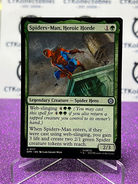 2025 MAGIC THE GATHERING SPIDER-MAN SPIDERS-MAN, HEROIC HORDE # U 0117 UNCOMMON NON-FOIL LEGENDARY CREATURE CARD