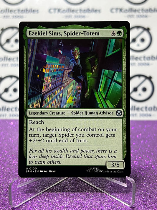 2025 MAGIC THE GATHERING SPIDER-MAN EZEKIEL SIMS, SPIDER-TOTEM # U 0100 UNCOMMON NON-FOIL LEGENDARY CREATURE CARD