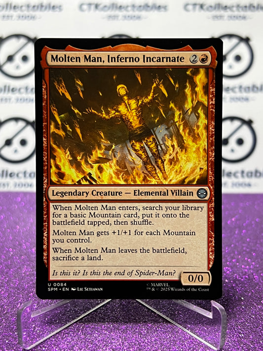 2025 MAGIC THE GATHERING SPIDER-MAN MOLTEN MAN, INFERNO INCARNATE # U 0084 UNCOMMON NON-FOIL LEGENDARY CREATURE CARD