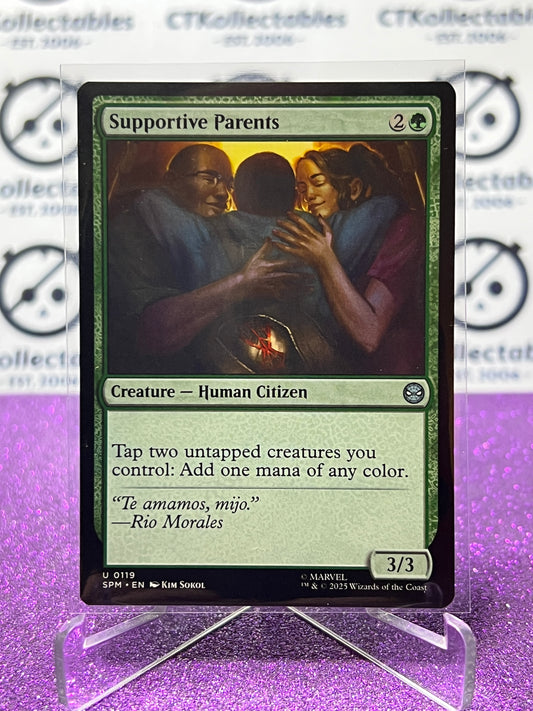 2025 MAGIC THE GATHERING SPIDER-MAN SUPPORTIVE PARENTS # U 0119 UNCOMMON NON-FOIL CREATURE CARD