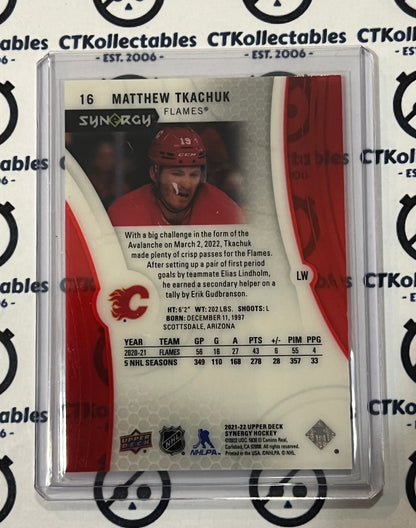 2021-22 UPPER DECK SYNERGY MATTHEW TKACHUK # 16 HOCKEY NHL CALGARY FLAMES  CARD