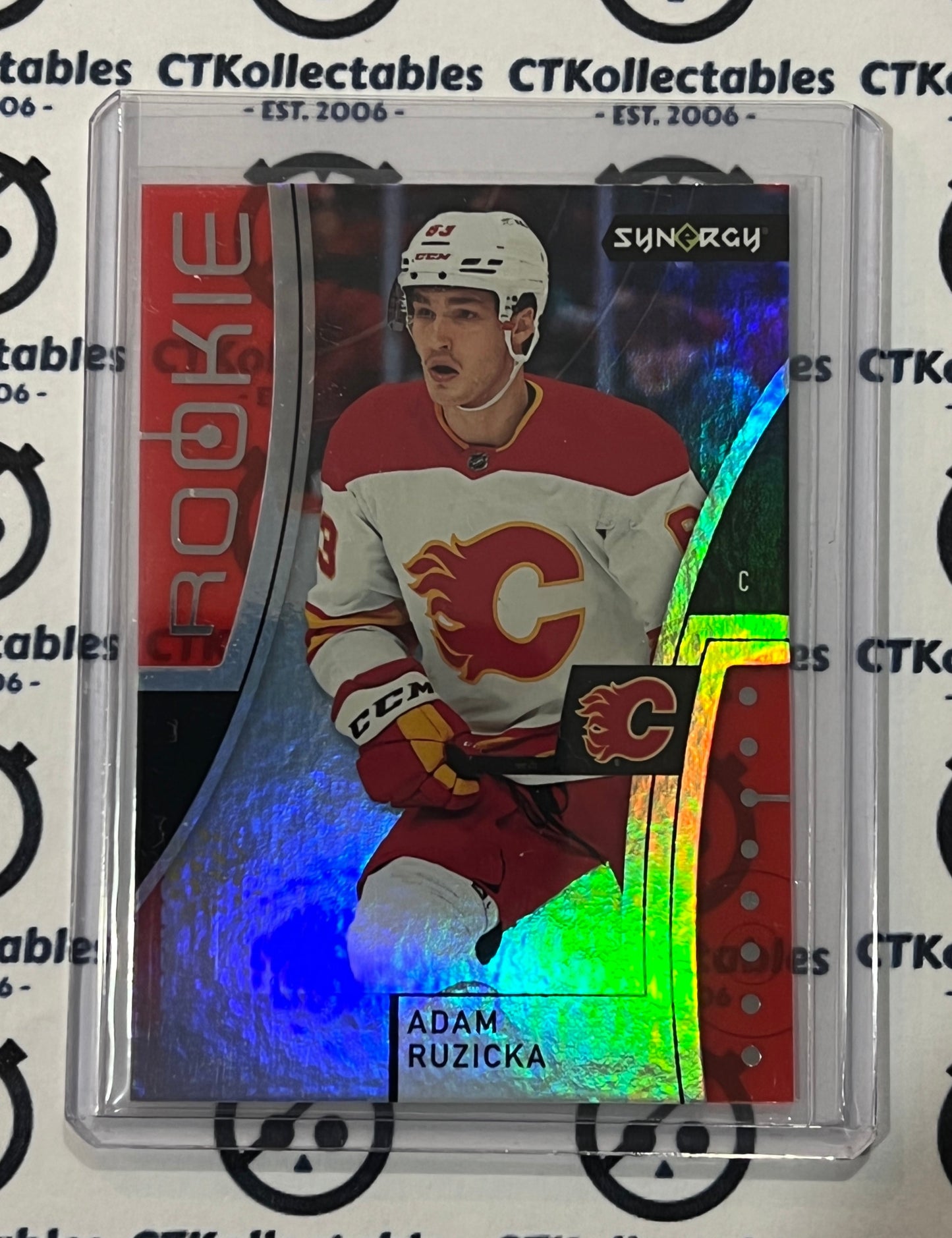 2021-22 UPPER DECK SYNERGY ADAM RUZICKA # 131 ROOKIE HOCKEY NHL CALGARY FLAMES  CARD