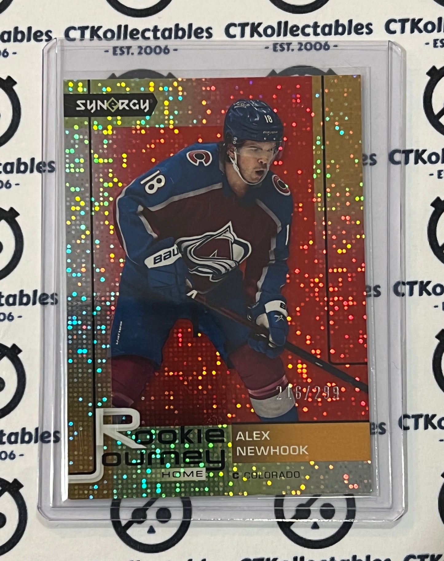 2021-22 UPPER DECK SYNERGY ALEX NEWHOOK # RJ-7 ROOKIE JOURNEY COLORADO AVALANCHE HOCKEY CARD