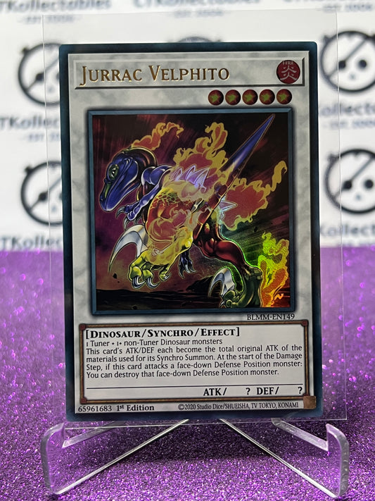 YU-GI-OH! BATTLES OF LEGEND MONSTER MAYHEM JURRAC VELPHITO # BLMM-EN149 1ST EDITION CARD