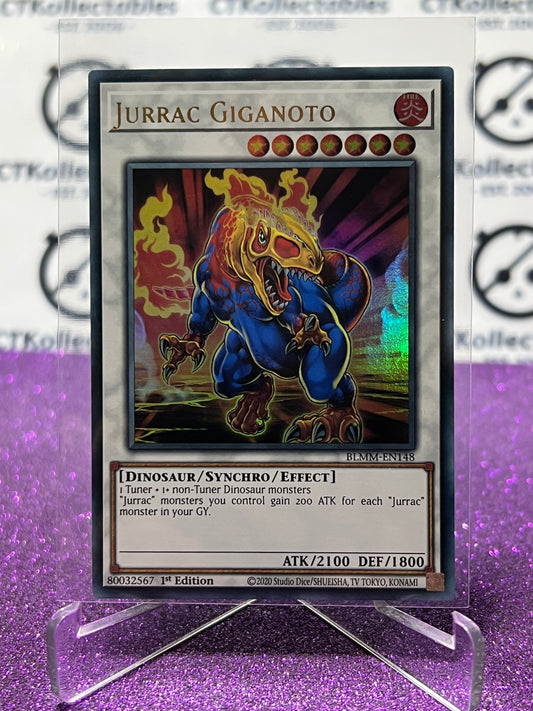 YU-GI-OH! BATTLES OF LEGEND MONSTER MAYHEM JURRAC GIGANOTO # BLMM-EN148 1ST EDITION CARD