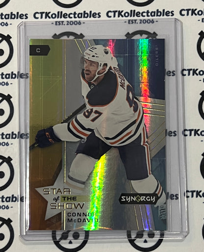 2021-22 UPPER DECK SYNERGY CONNOR McDAVID # SOS-19 STAR OF THE SHOW  EDMONTON OILERS HOCKEY CARD