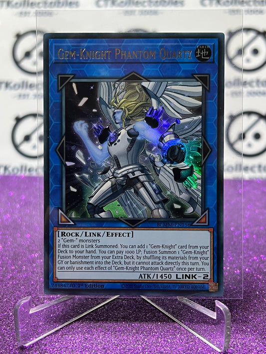 YU-GI-OH! BATTLES OF LEGEND MONSTER MAYHEM GEM-KNIGHT PHANTOM QUARTZ # BLMM-EN156 1ST EDITION CARD