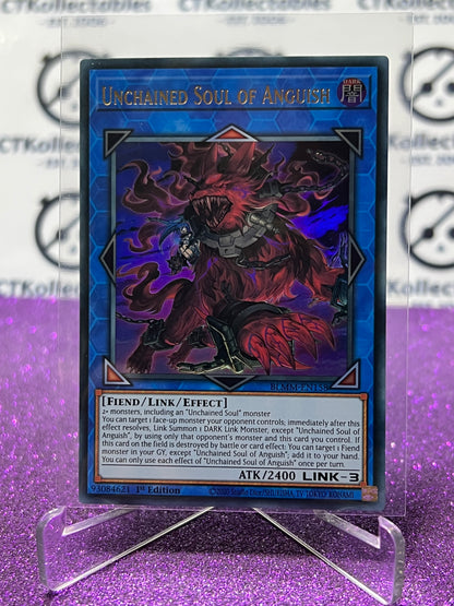 YU-GI-OH! BATTLES OF LEGEND MONSTER MAYHEM UNCHAINED SOUL OF ANGUISH # BLMM-EN158 1ST EDITION CARD