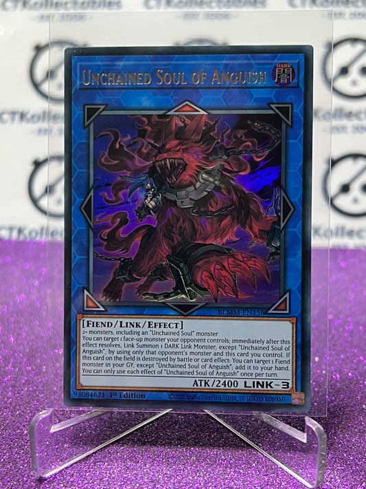 YU-GI-OH! BATTLES OF LEGEND MONSTER MAYHEM UNCHAINED SOUL OF ANGUISH # BLMM-EN158 1ST EDITION CARD