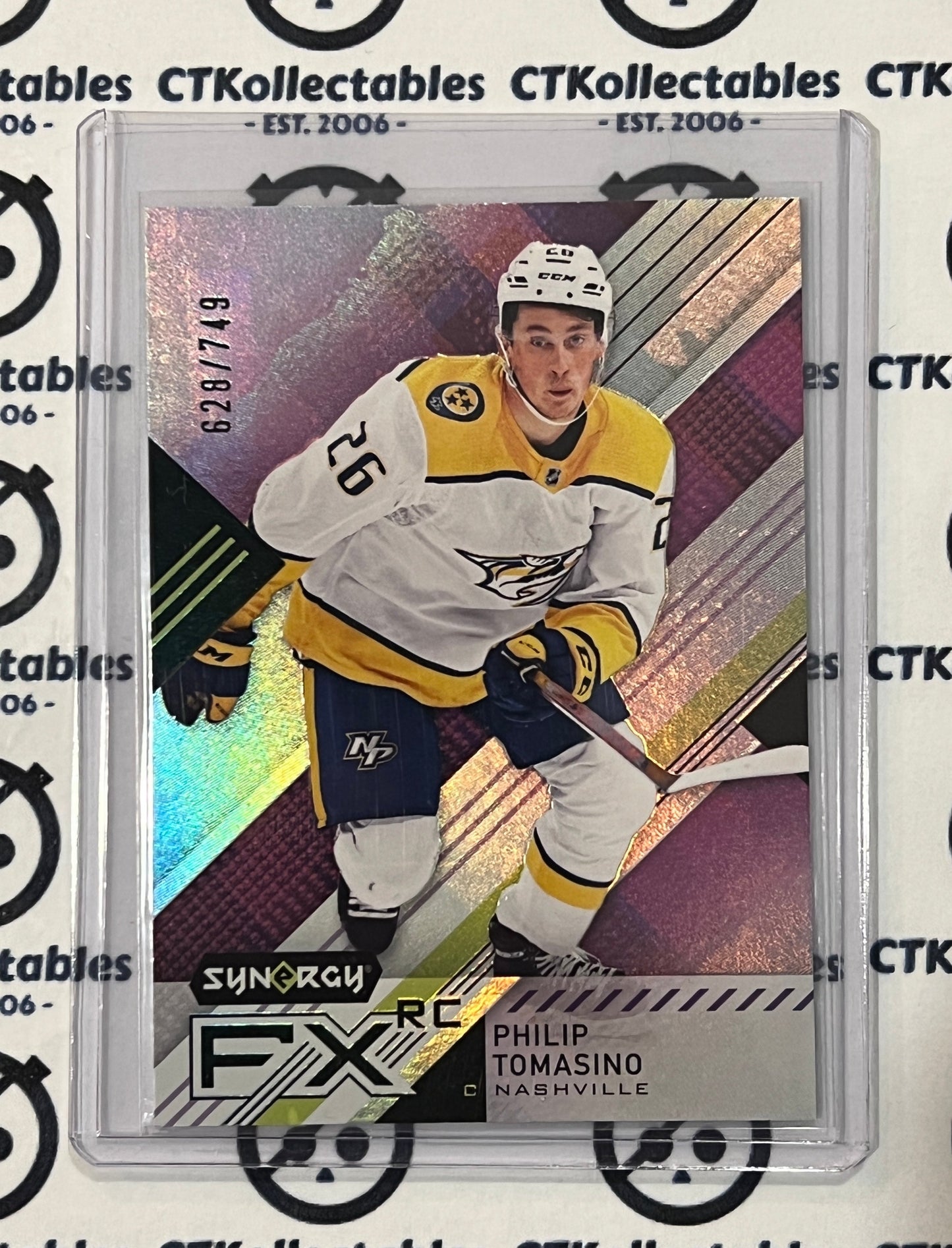 2021-22 UPPER DECK SYNERGY PHILIP TOMASINO # FXR-PT ROOKIE /749 NASHVILLE PREDATORS NHL HOCKEY TRADING CARD