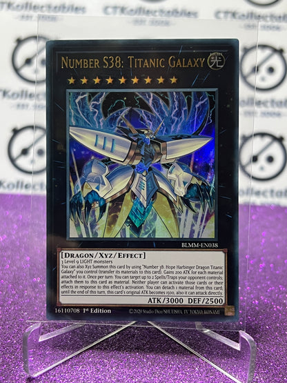 YU-GI-OH! BATTLES OF LEGEND MONSTER MAYHEM NUMBER S38: TITANIC GALAXY # BLMM-EN038 1ST EDITION CARD