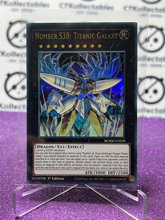 YU-GI-OH! BATTLES OF LEGEND MONSTER MAYHEM NUMBER S38: TITANIC GALAXY # BLMM-EN038 1ST EDITION CARD