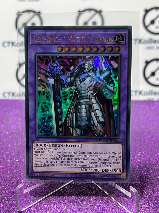 YU-GI-OH! BATTLES OF LEGEND MONSTER MAYHEM GEM-KNIGHT MASTER DIAMOND # BLMM-EN143  1ST EDITION CARD