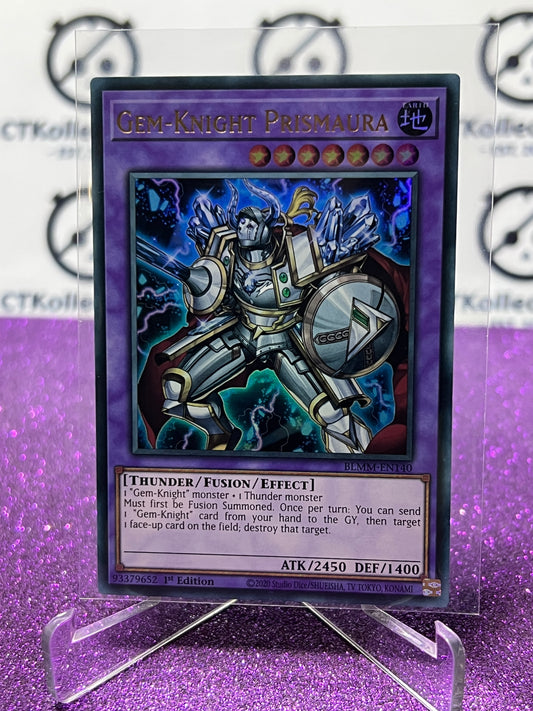 YU-GI-OH! BATTLES OF LEGEND MONSTER MAYHEM GEM-KNIGHT PRISMAURA # BLMM-EN140  1ST EDITION CARD