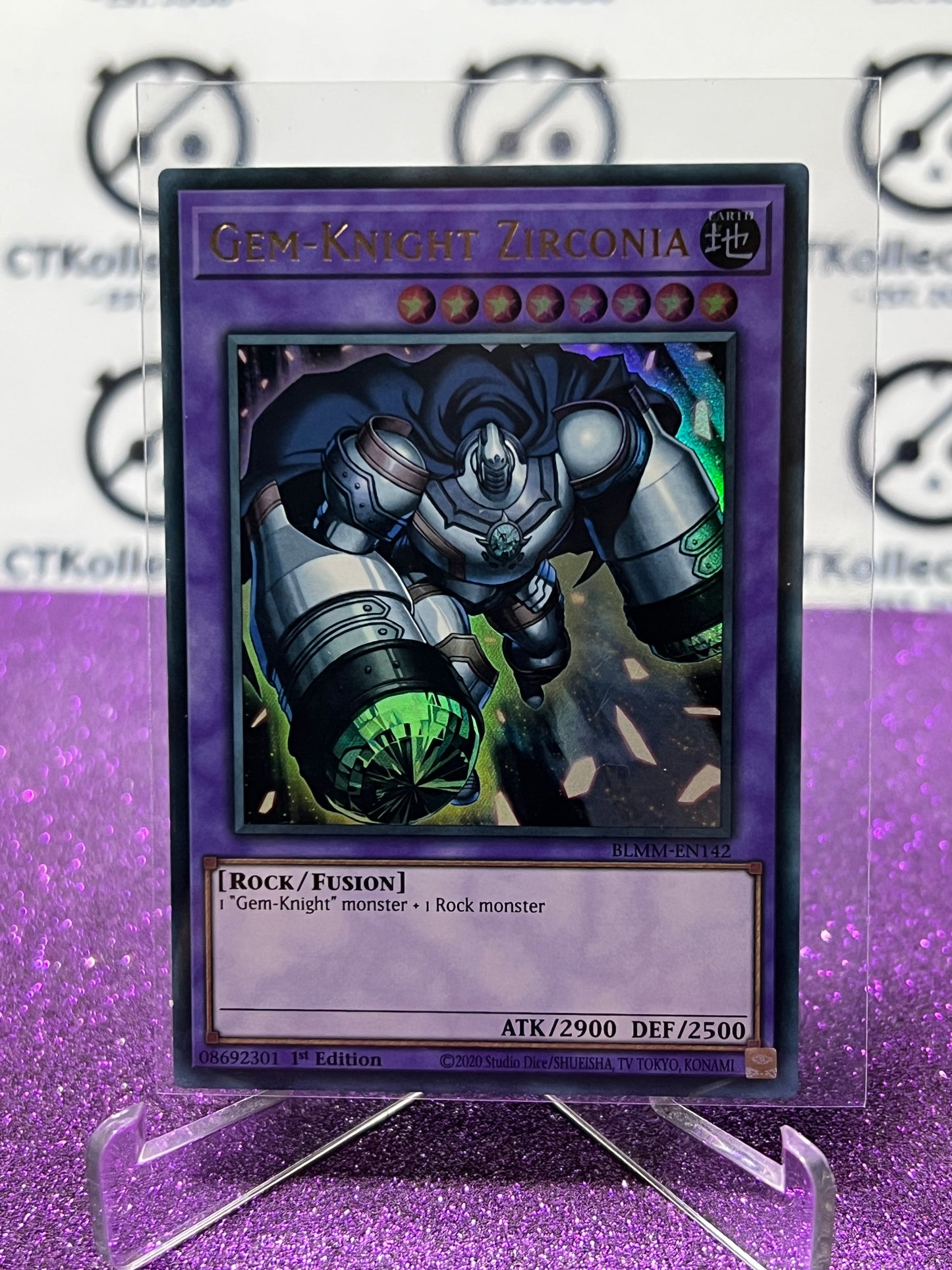 YU-GI-OH! BATTLES OF LEGEND MONSTER MAYHEM GEM-KNIGHT ZIRCONIA # BLMM-EN142  1ST EDITION CARD