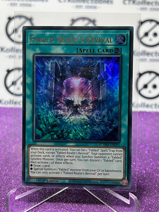 YU-GI-OH! BATTLES OF LEGEND MONSTER MAYHEM FABLED REALM'S REVIVAL # BLMM-EN015 1ST EDITION CARD