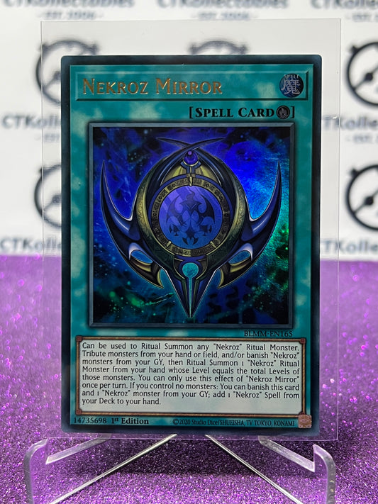 YU-GI-OH! BATTLES OF LEGEND MONSTER MAYHEM NEKROZ MIRROR # BLMM-EN165 1ST EDITION CARD