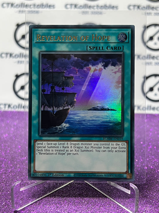 YU-GI-OH! BATTLES OF LEGEND MONSTER MAYHEM REVELATION OF HOPE # BLMM-EN039 1ST EDITION CARD