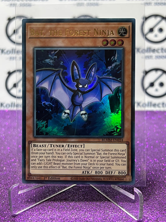 YU-GI-OH! BATTLES OF LEGEND MONSTER MAYHEM BAT, THE FOREST NINJA # BLMM-EN034 1ST EDITION CARD