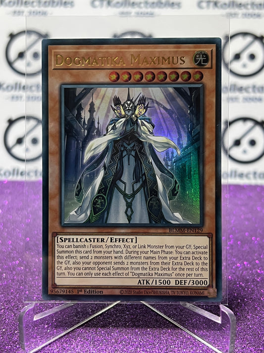 YU-GI-OH! BATTLES OF LEGEND MONSTER MAYHEM DOGMATIKA MAXIMUS # BLMM-EN129  1ST EDITION CARD