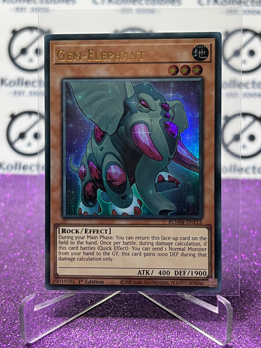 YU-GI-OH! BATTLES OF LEGEND MONSTER MAYHEM GEM-ELEPHANT # BLMM-EN112 1ST EDITION CARD
