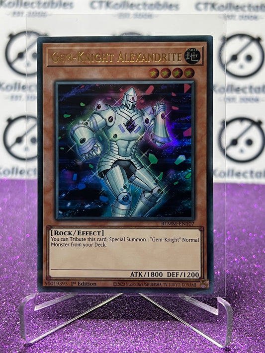 YU-GI-OH! BATTLES OF LEGEND MONSTER MAYHEM GEM-KNIGHT ALEXANDRITE # BLMM-EN107 1ST EDITION CARD