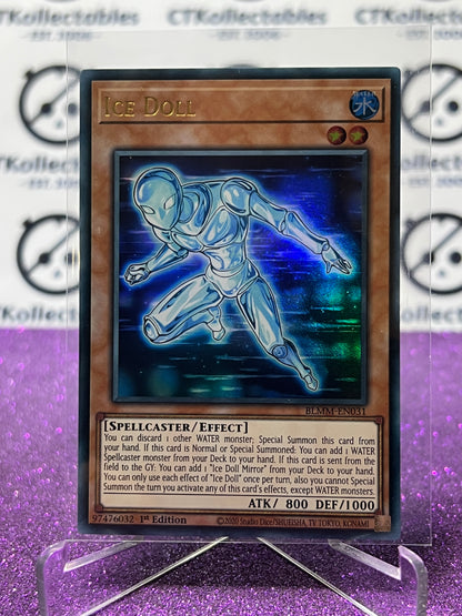 YU-GI-OH! BATTLES OF LEGEND MONSTER MAYHEM ICE DOLL # BLMM-EN031 1ST EDITION CARD