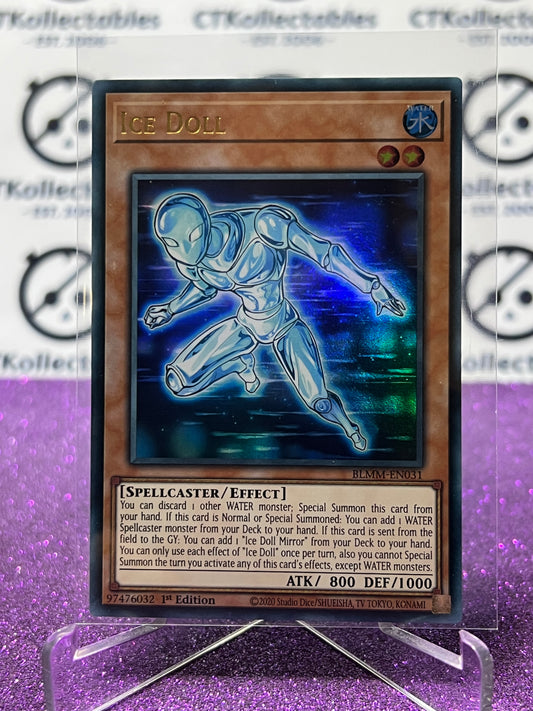 YU-GI-OH! BATTLES OF LEGEND MONSTER MAYHEM ICE DOLL # BLMM-EN031 1ST EDITION CARD