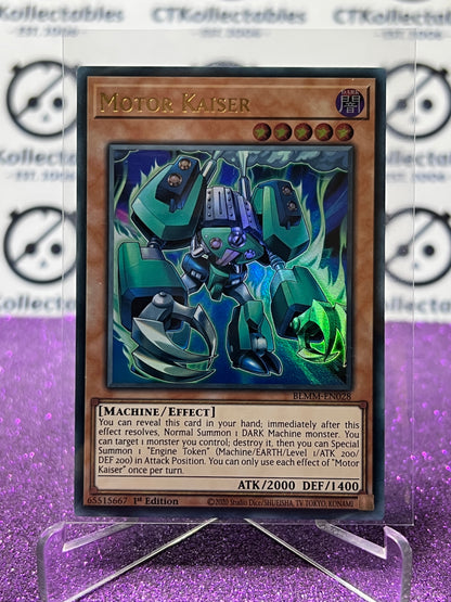 YU-GI-OH! BATTLES OF LEGEND MONSTER MAYHEM MOTOR KAISER # BLMM-EN028 1ST EDITION CARD
