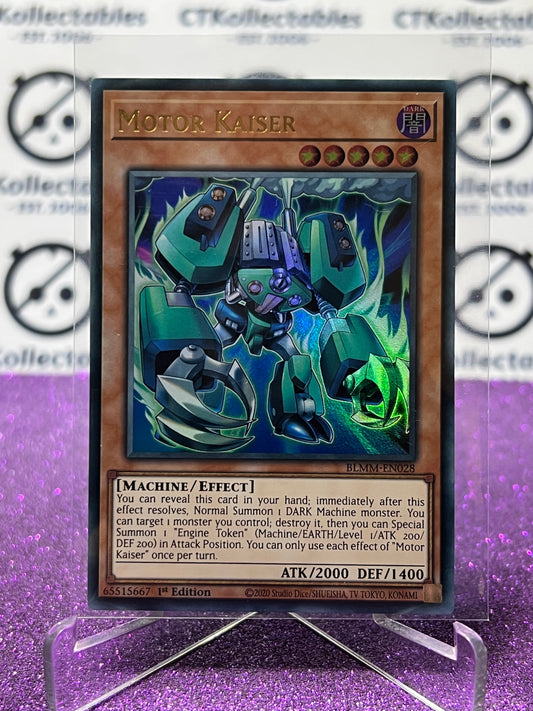 YU-GI-OH! BATTLES OF LEGEND MONSTER MAYHEM MOTOR KAISER # BLMM-EN028 1ST EDITION CARD