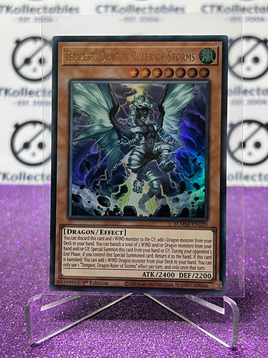 YU-GI-OH! BATTLES OF LEGEND MONSTER MAYHEM TEMPEST, DRAGON RULER OF STORMS # BLMM-EN120 1ST EDITION CARD