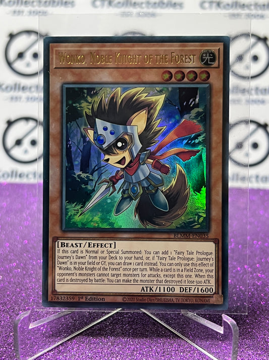 YU-GI-OH! BATTLES OF LEGEND MONSTER MAYHEM WONKO, NOBLE KNIGHT OF THE FOREST # BLMM-EN035 1ST EDITION CARD