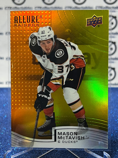 2021-22 UPPER DECK ALLURE MASON McTAVISH # R-3 ROOKIE ORANGE/YELLOW RAINBOW ANAHEIM DUCKS NHL HOCKEY CARD