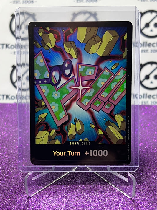 2025 ONE PIECE THE BEST V2 DON!! CARD YOUR TURN 1000 KOBY FOIL ENGLISH TRADING GAME CARD