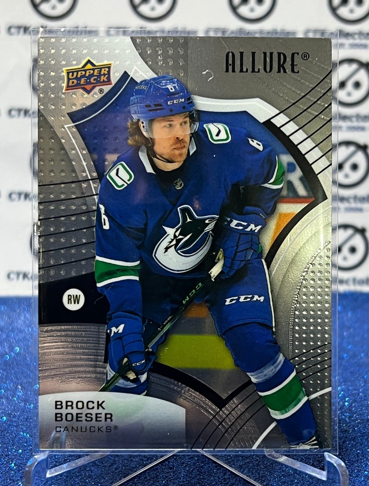 2021-22 UPPER DECK ALLURE BROCK BOESER # 68  VANCOUVER CANUCKS NHL HOCKEY TRADING CARD