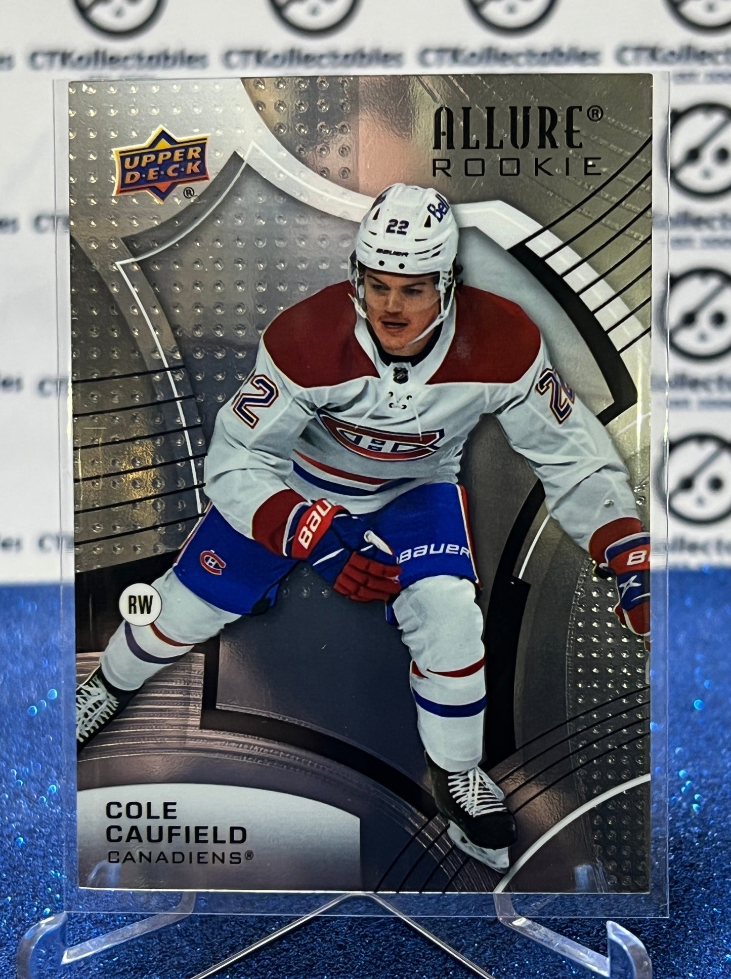 2021-22 UPPER DECK ALLURE COLE CAUFIELD # 101 ROOKIE  MONTREAL CANADIANS HOCKEY CARD