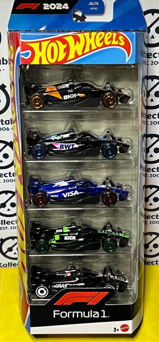 HOT WHEELS  5 CAR  PACK FORMULA 1 UNOPEN LIKE NEW 2024