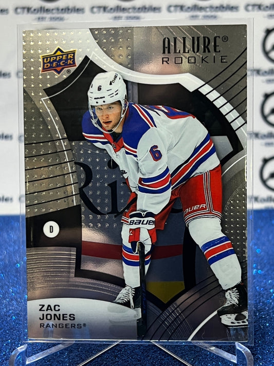 2021-22  UPPER DECK ALLURE ZAC JONES  # 139 ROOKIE  NEW YORK RANGERS  NHL HOCKEY CARD