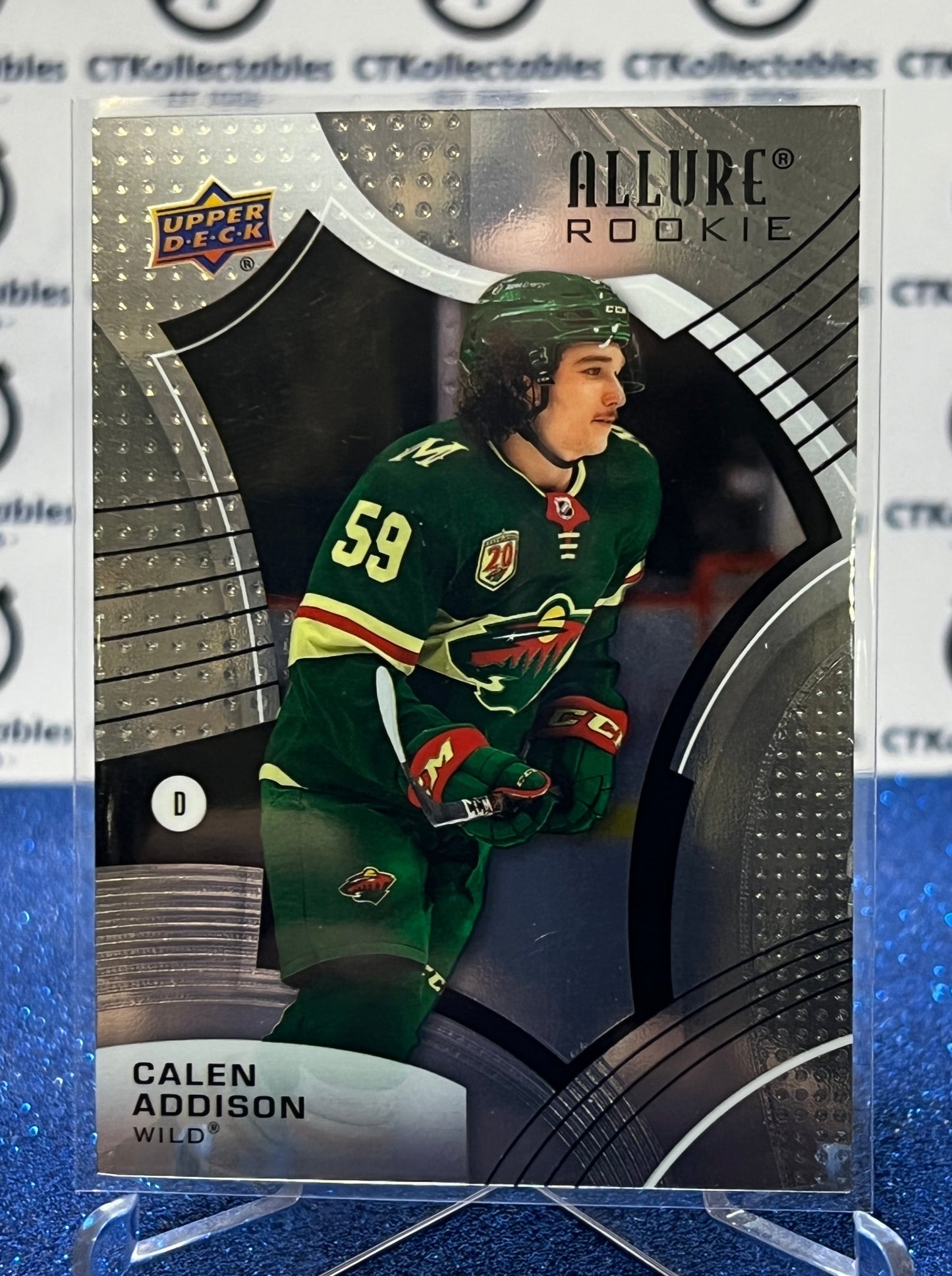 2021-22 UPPER DECK ALLURE CALEN ADDISON # 133 ROOKIE CONTROL ROOM MINNESOTA WILD  NHL HOCKEY CARD