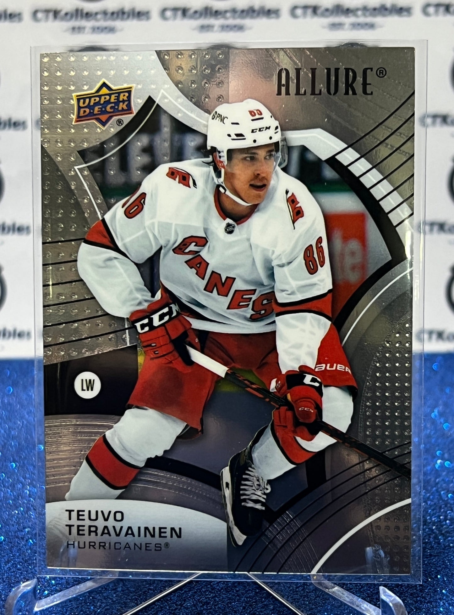 2021-22 UPPER DECK ALLURE TEUVO TERAVAINEN # 60 CAROLINA HURRICANES NHL HOCKEY TRADING CARD