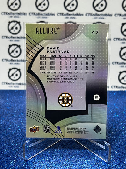 2021-22 UPPER DECK ALLURE DAVID PASTRNAK # 47  BOSTON BRUINS HOCKEY CARD
