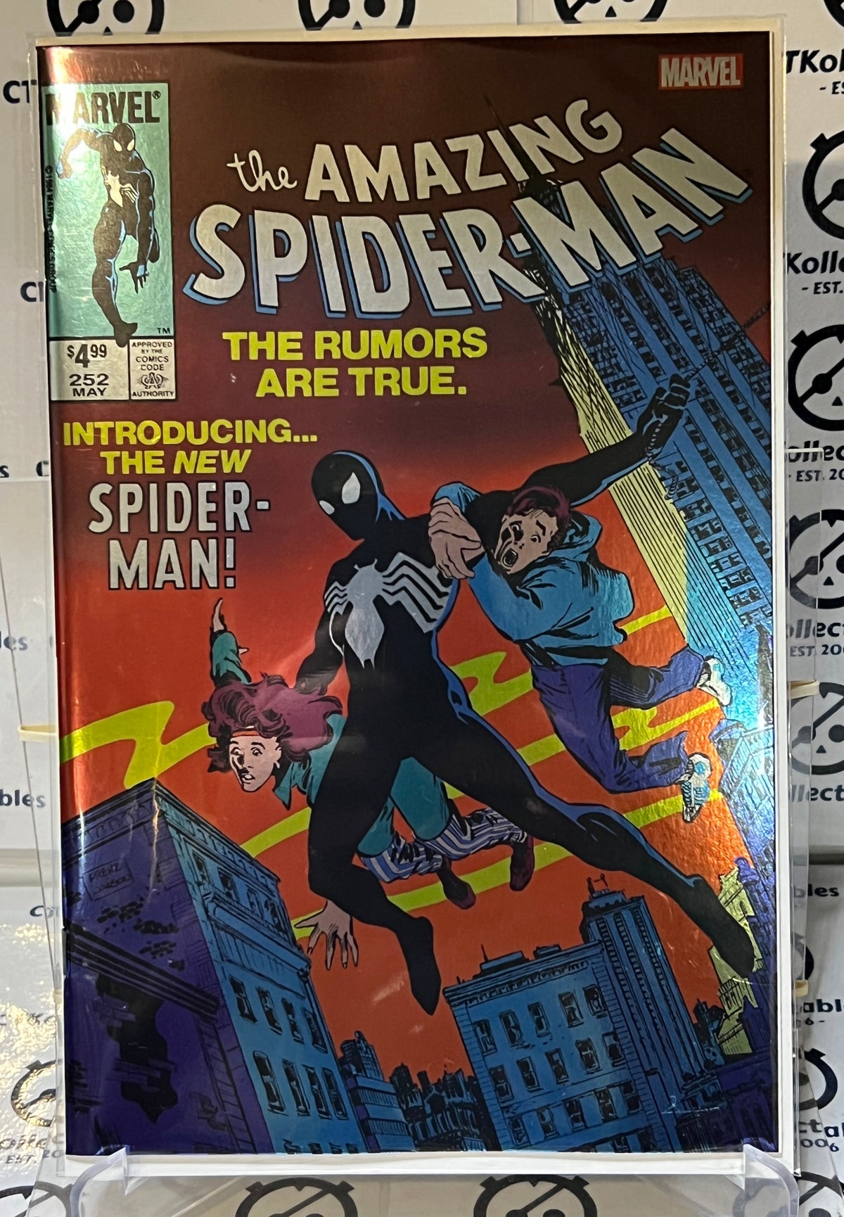 Asm 252 THE AMAZING SPIDER-MAN # 252 FACSIMILE EDITION FOIL VARIANT REPRINT MA ...