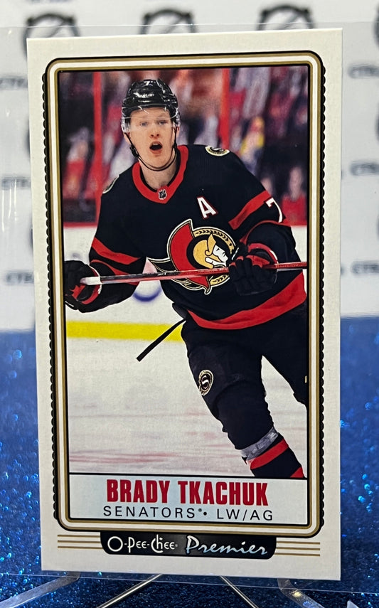 2021-22 O-PEE-CHEE PREMIER BRADY TKACHUK # P-24 TALLBOYS OTTAWA SENATORS NHL HOCKEY CARD