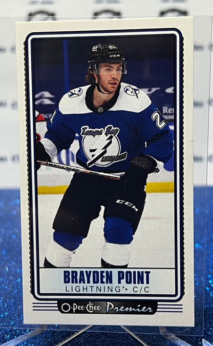 2021-22 O-PEE-CHEE PREMIER BRAYDEN POINT # P-17  TALLBOYS TAMPA BAY LIGHTNING HOCKEY CARD