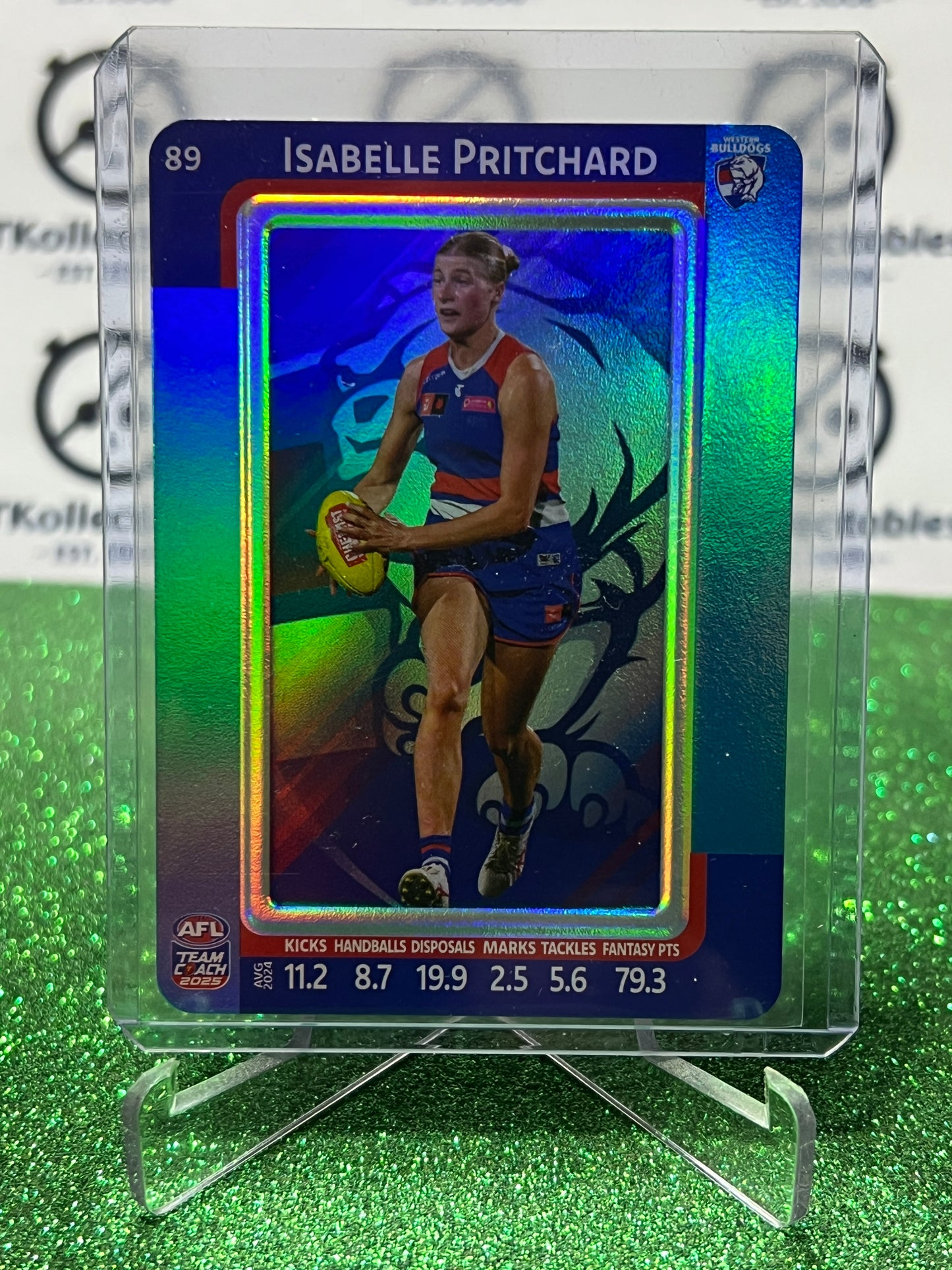 2025 AFLW TEAMCOACH ISABELLE PRITCHARD BLUE PARALLEL #89 BULLDOGS