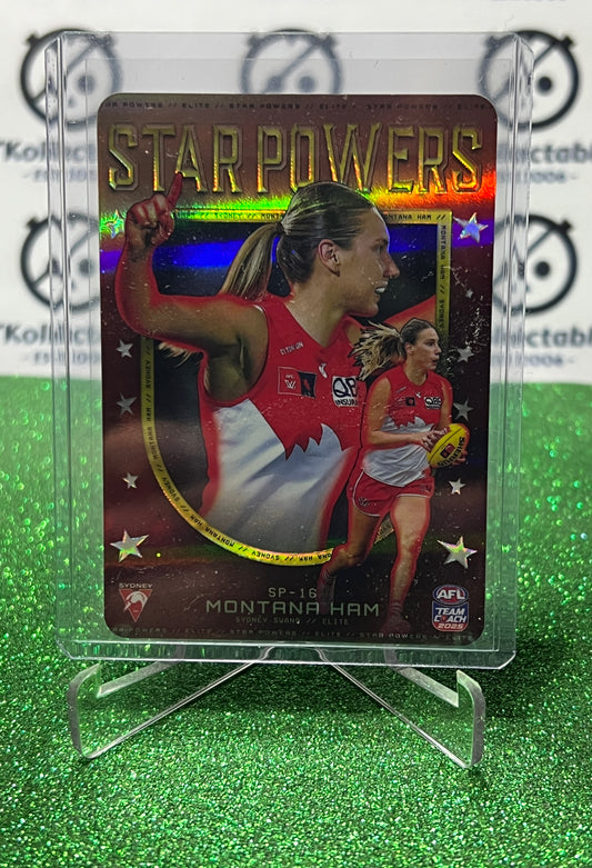 2025 AFLW TEAMCOACH MONTANA HAM STARPOWER # SP-16 SYDNEY SWANS
