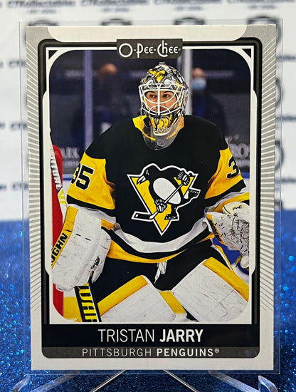 2021-22  O-PEE-CHEE TRISTAN JARRY # 127  PITTSBURGH PENGUINS NHL HOCKEY CARD