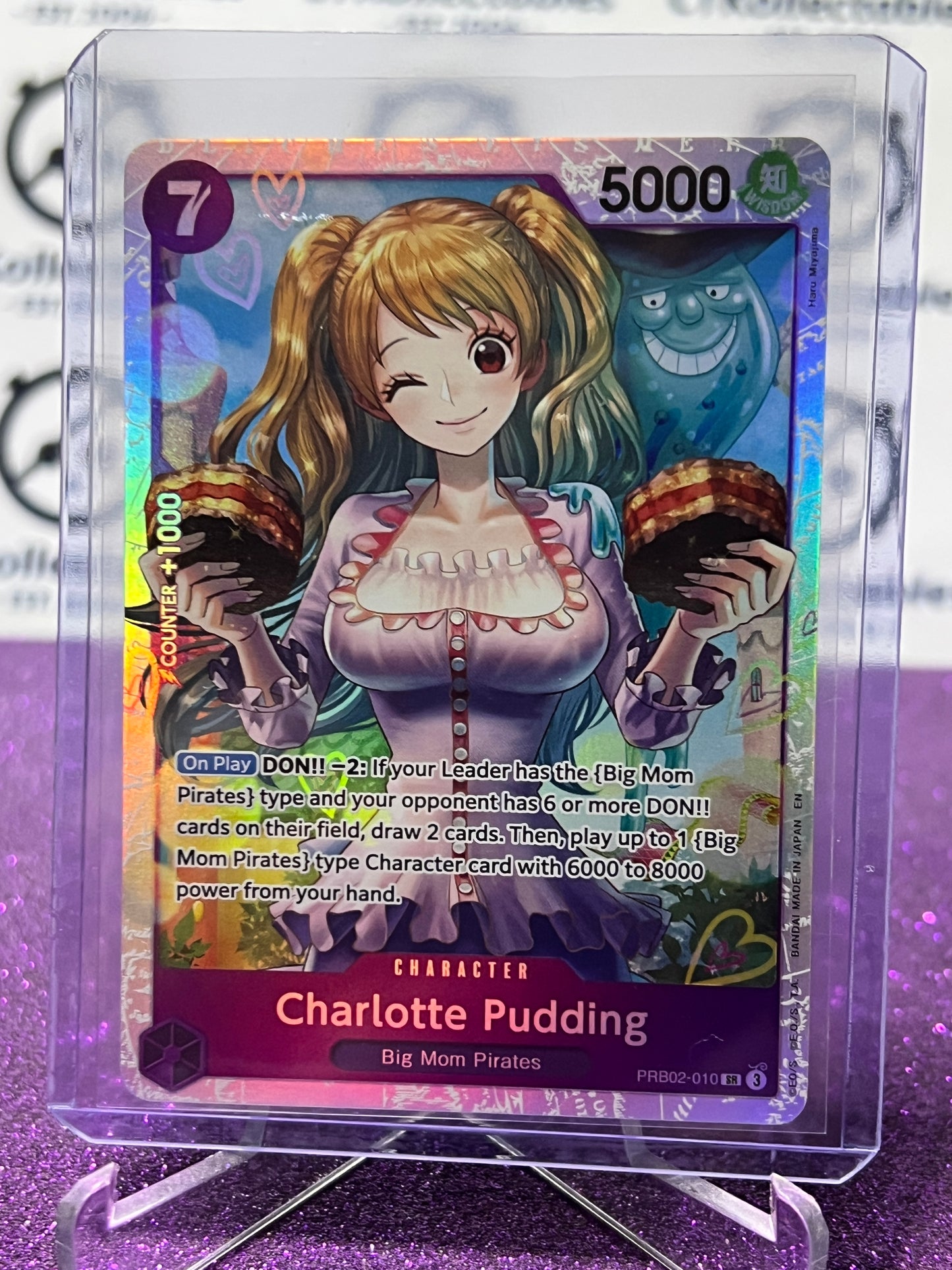 2025 ONE PIECE THE BEST V2 CHARLOTTE PUDDING # PRB02-010 SR FOIL ENGLISH TRADING GAME CARD