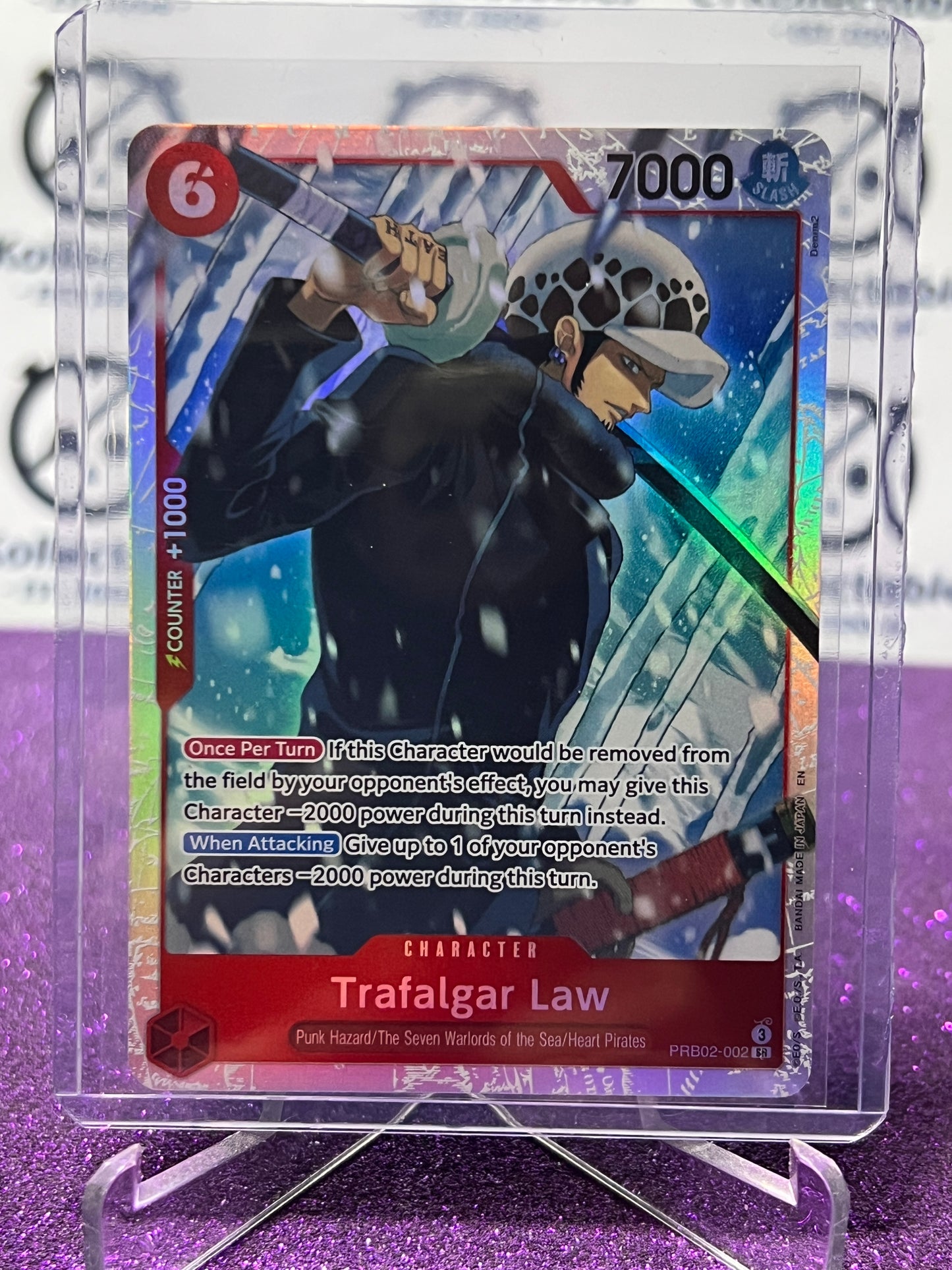 2025 ONE PIECE THE BEST V2 TRAFALGAR LAW # PRB02-002 SR FOIL ENGLISH TRADING GAME CARD